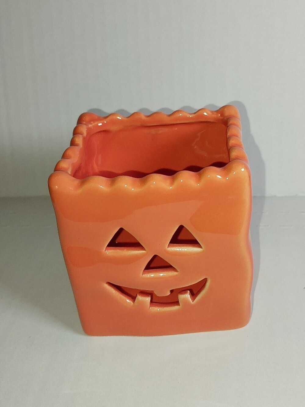 Vintage Halloween Jack O Lantern Candle Holder